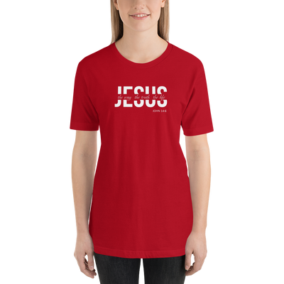 F&H Christian Jesus Cut In The Middle Women t-shirt - Faith and Happiness Store