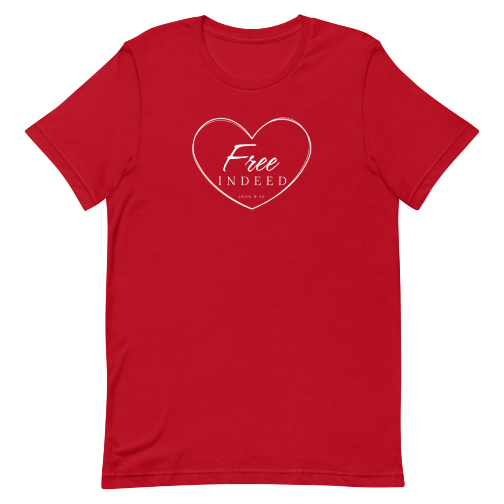 F&H Christian Your Heart is Free Indeed Women's T-Shirt - Faith and Happiness Store