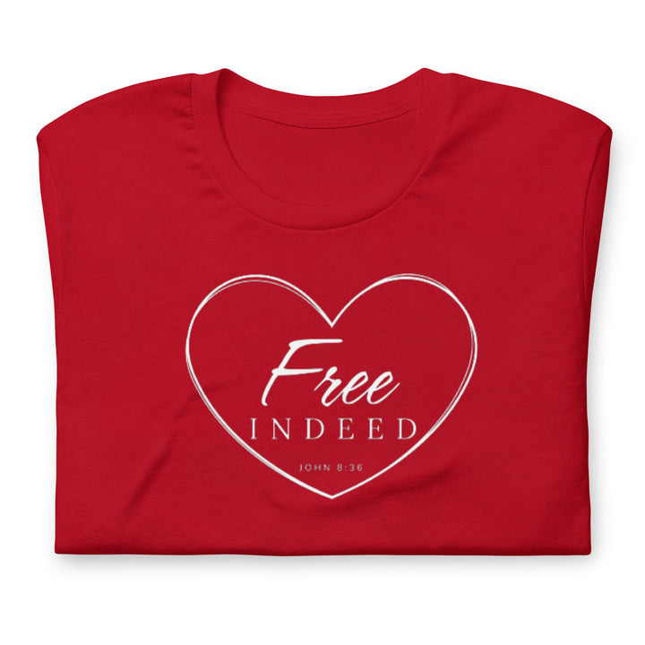 F&H Christian Free Indeed in My Heart Women's T-Shirt - Faith and Happiness Store