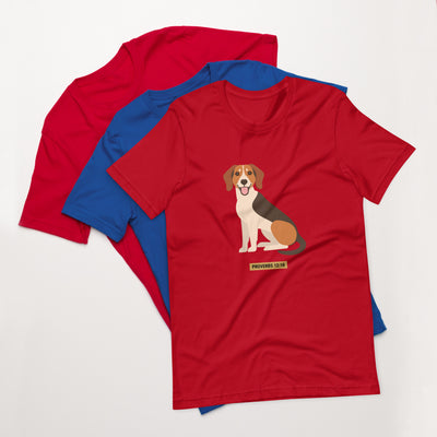F&H Christian Proverbs Jack Rusell Terrier Dog Unisex t-shirt - Faith and Happiness Store
