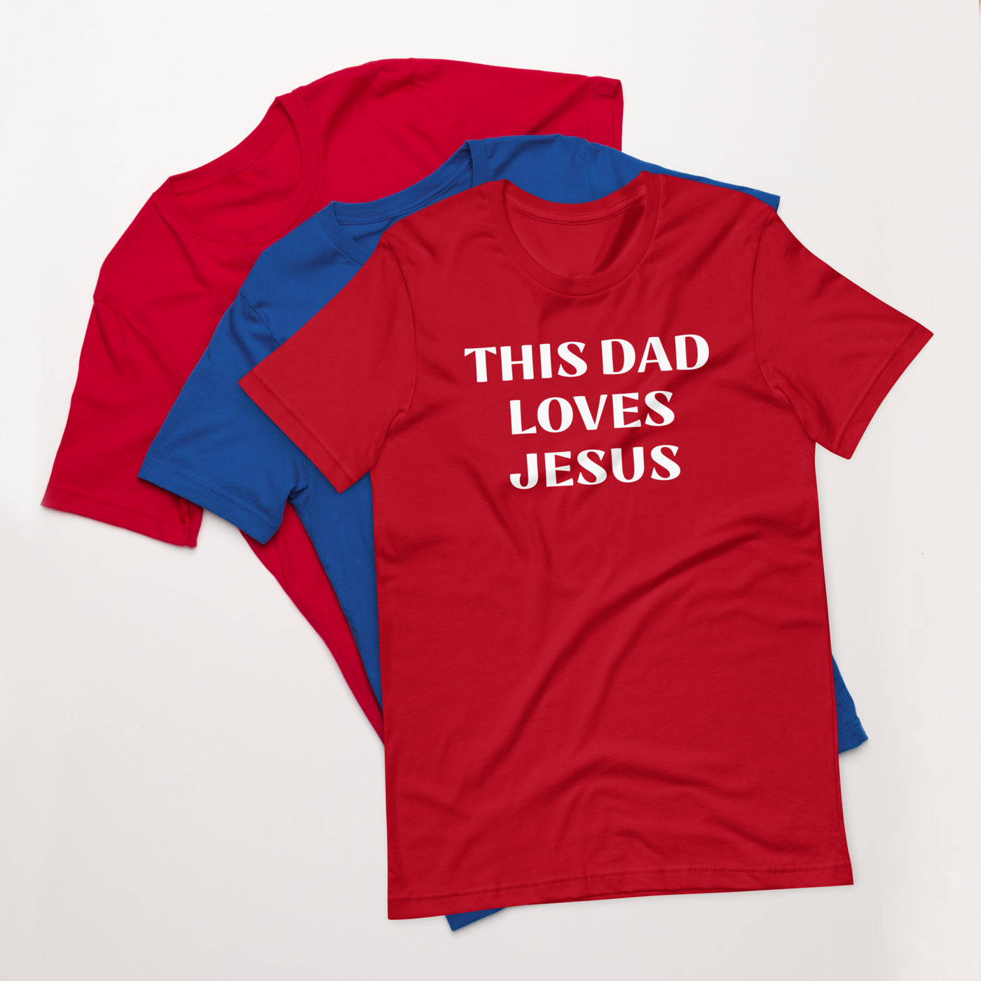 F&H Christian This Dad Loves Jesus Mens T-shirt