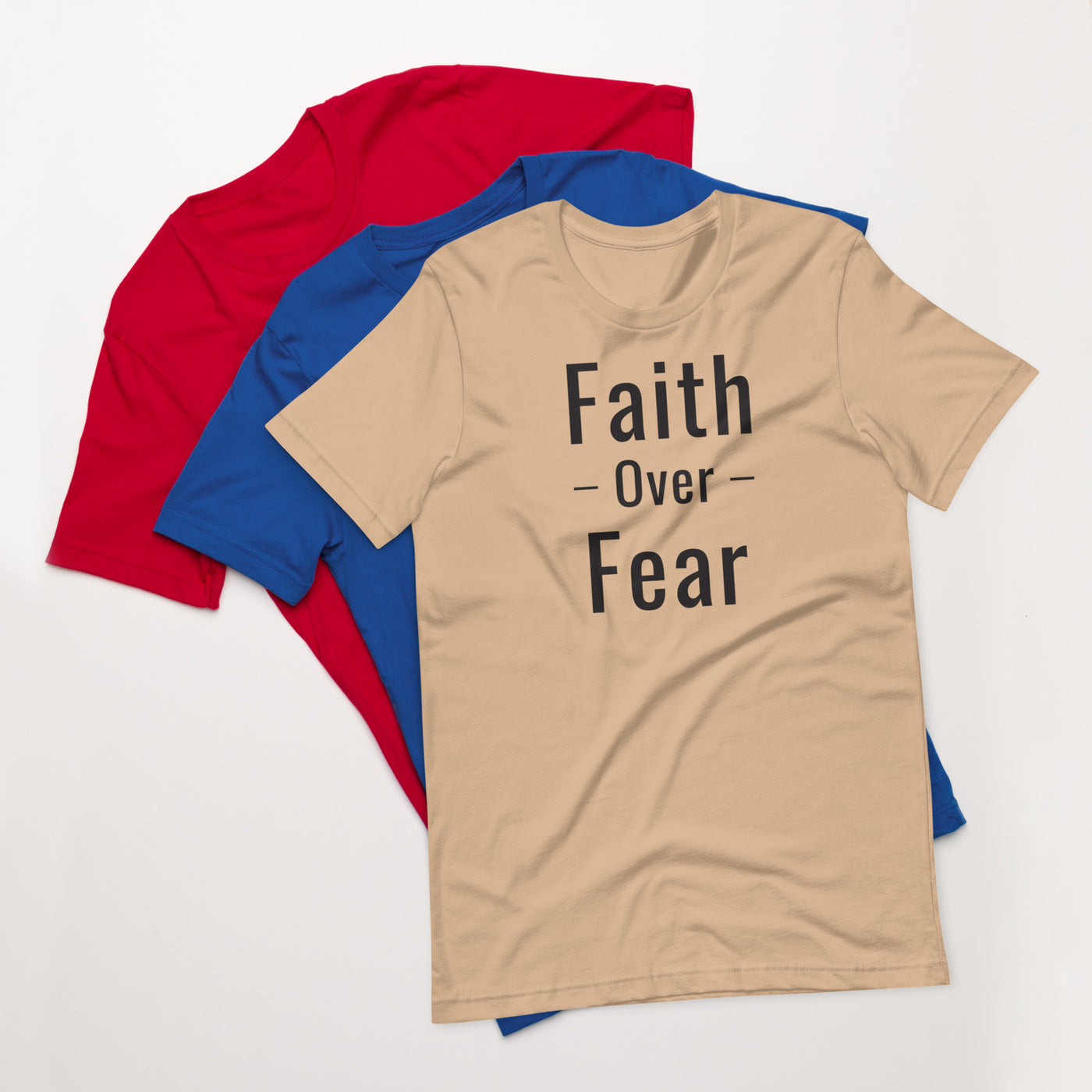 F&H Christian Faith Over Fear Women's T-shirt - Faith and Happiness Store