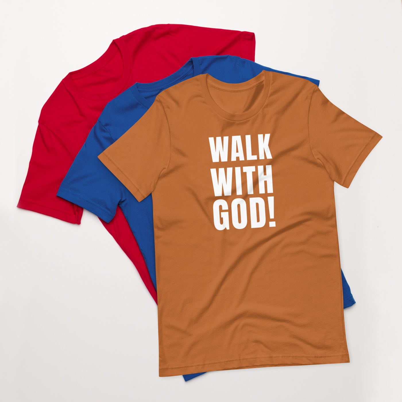 F&H Christian Walk With God Men's T-Shirt - Faith and Happiness Store