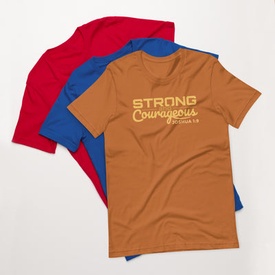 F&H Christian Strong & Courageous Men's T-shirt - Faith and Happiness Store
