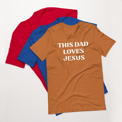 F&H Christian This Dad Loves Jesus Mens T-shirt