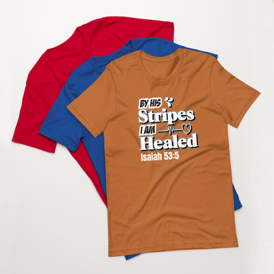 F&H By His Stripes I am Healed Isaiah 53:5 Mens T-shirt