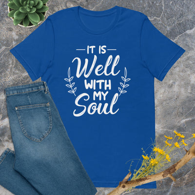 F&H Christian It Is Well With My Soul Womens T-shirt