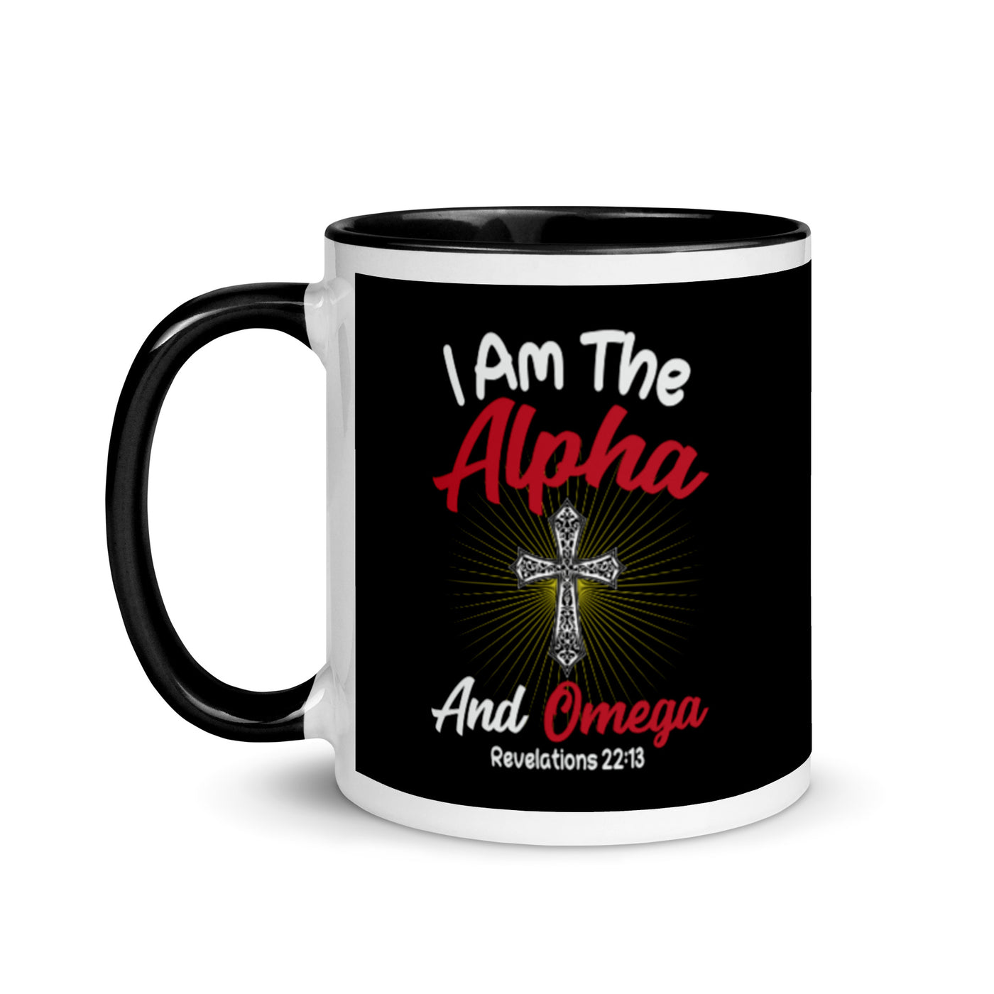 F&H Christian Alpha and Omega Color Coffee Mug