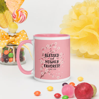 F&H Christian Blessed and Highly Favored Mug with Color Inside