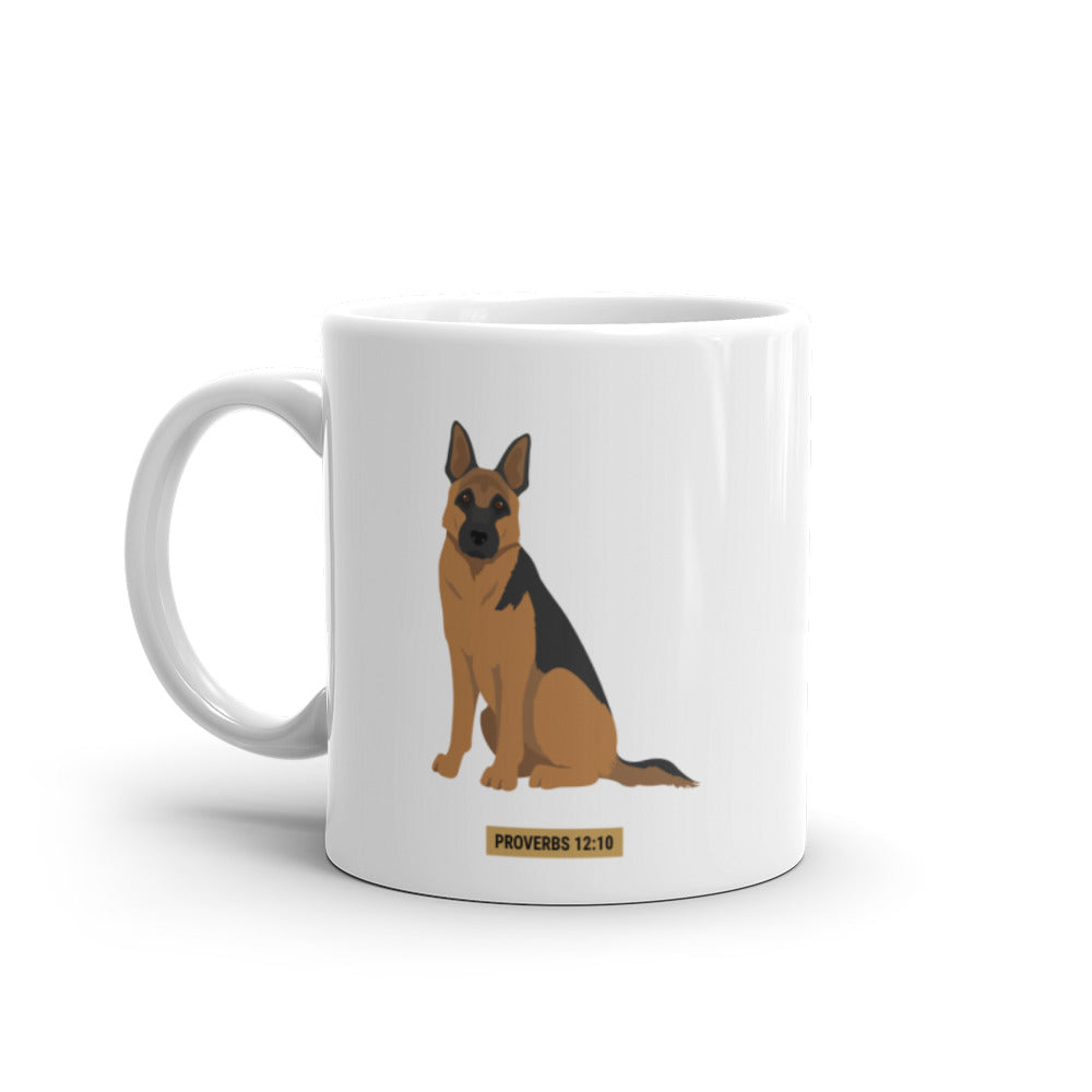 F&H Christian Proverbs German Sheperd Mug - Faith and Happiness Store