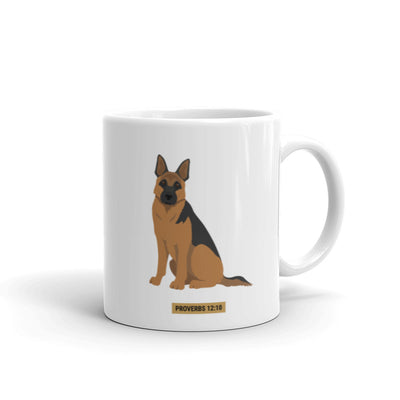 F&H Christian Proverbs German Sheperd Mug - Faith and Happiness Store