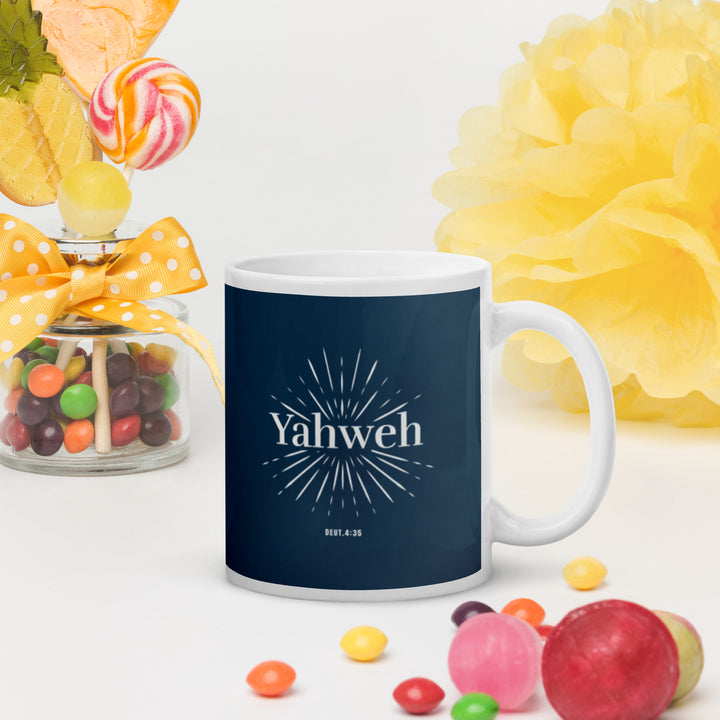 F&H Christian Yahweh White glossy mug - Faith and Happiness Store