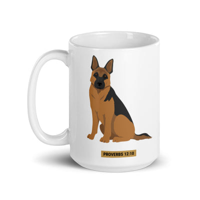 F&H Christian Proverbs German Sheperd Mug - Faith and Happiness Store