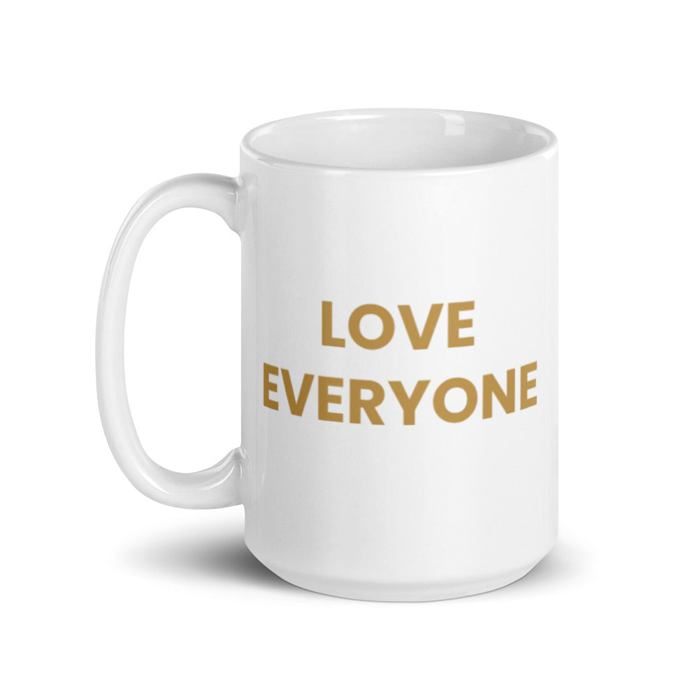 F&H Christian Love Everyone White glossy Mug - Faith and Happiness Store