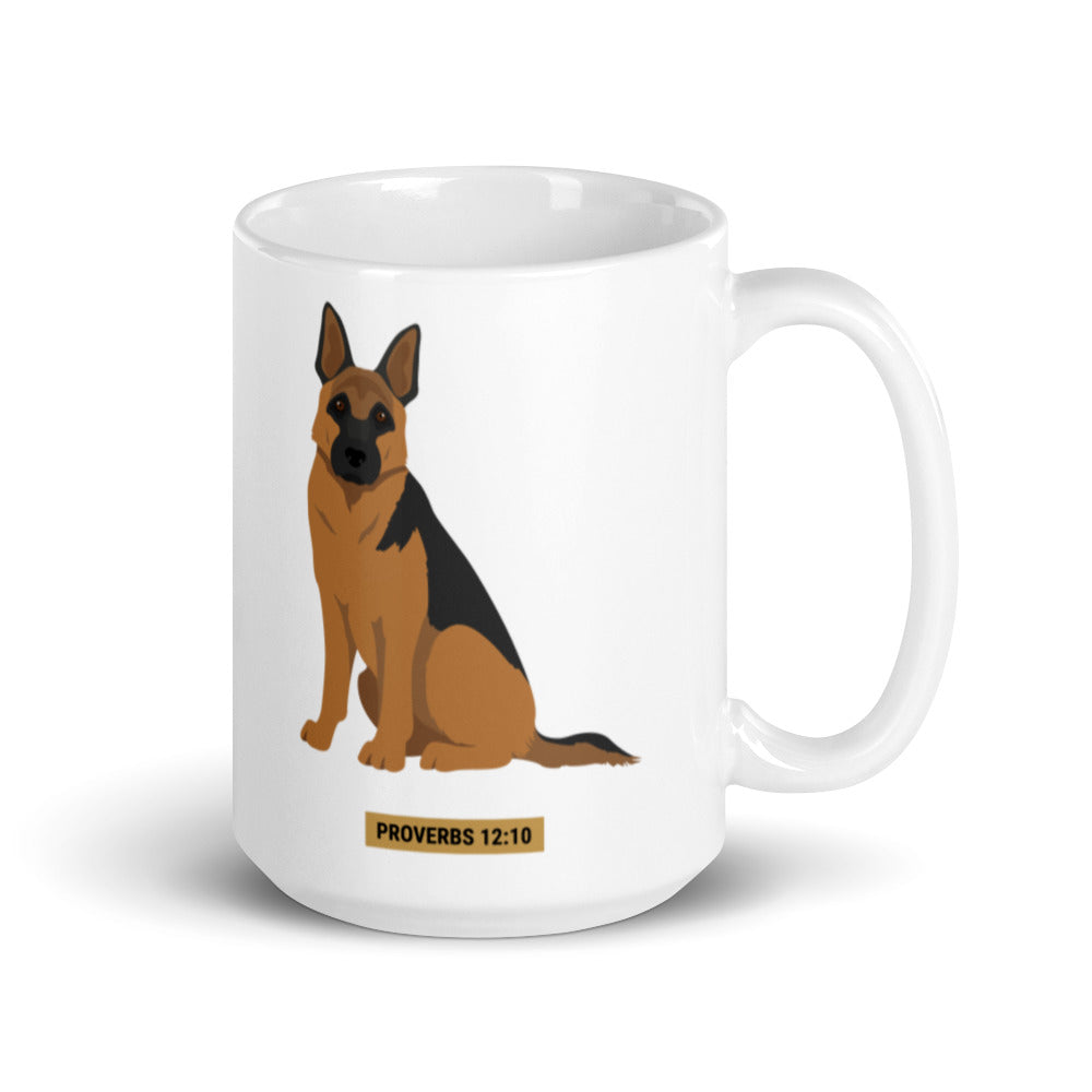 F&H Christian Proverbs German Sheperd Mug - Faith and Happiness Store