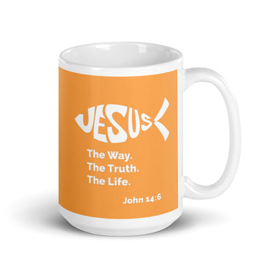 F&H Christian Jesus fish Symbol The Way, The Truth, The LIfe Mug - Faith and Happiness Store