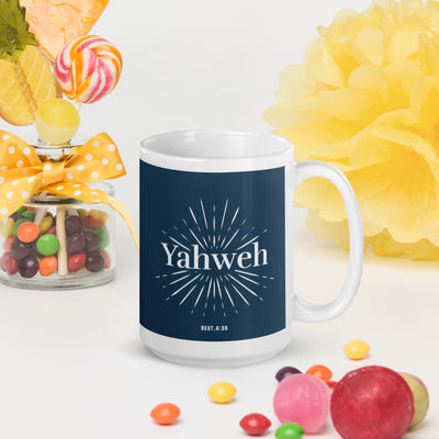 F&H Christian Yahweh White glossy mug - Faith and Happiness Store