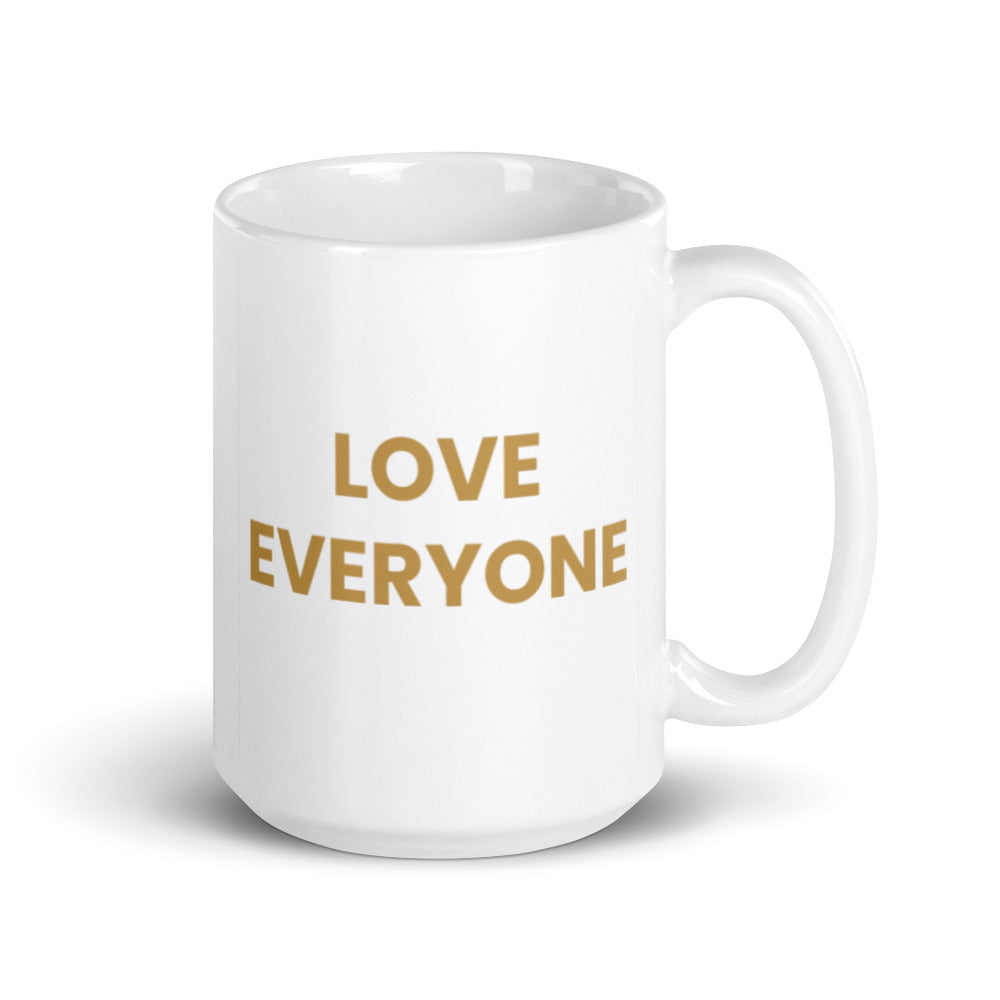 F&H Christian Love Everyone White glossy Mug - Faith and Happiness Store
