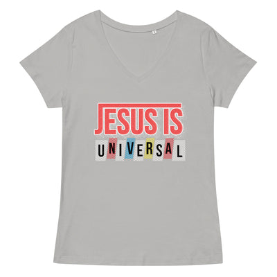 F&H Christian Jesus is Universal Women’s fitted v-neck t-shirt