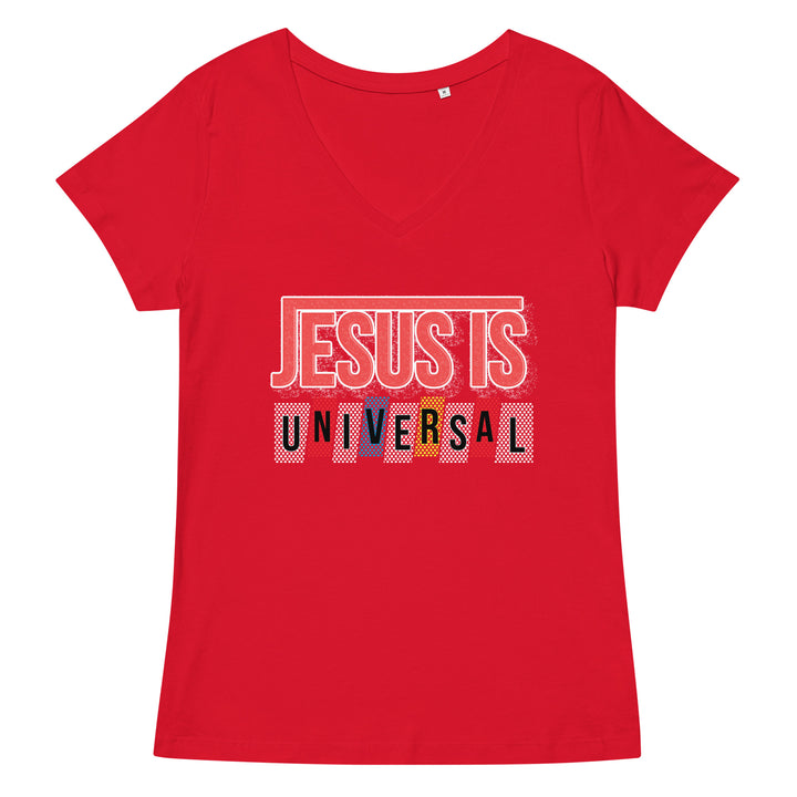 F&H Christian Jesus is Universal Women’s fitted v-neck t-shirt