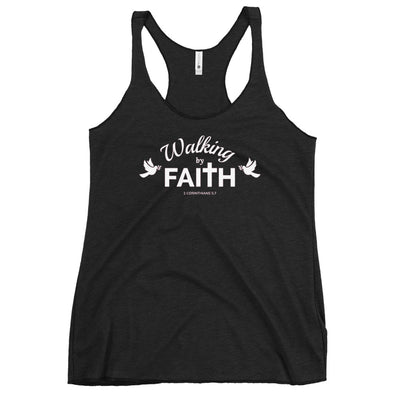 F&H Christian Walking By Faith Women's Tank Top - Faith and Happiness Store