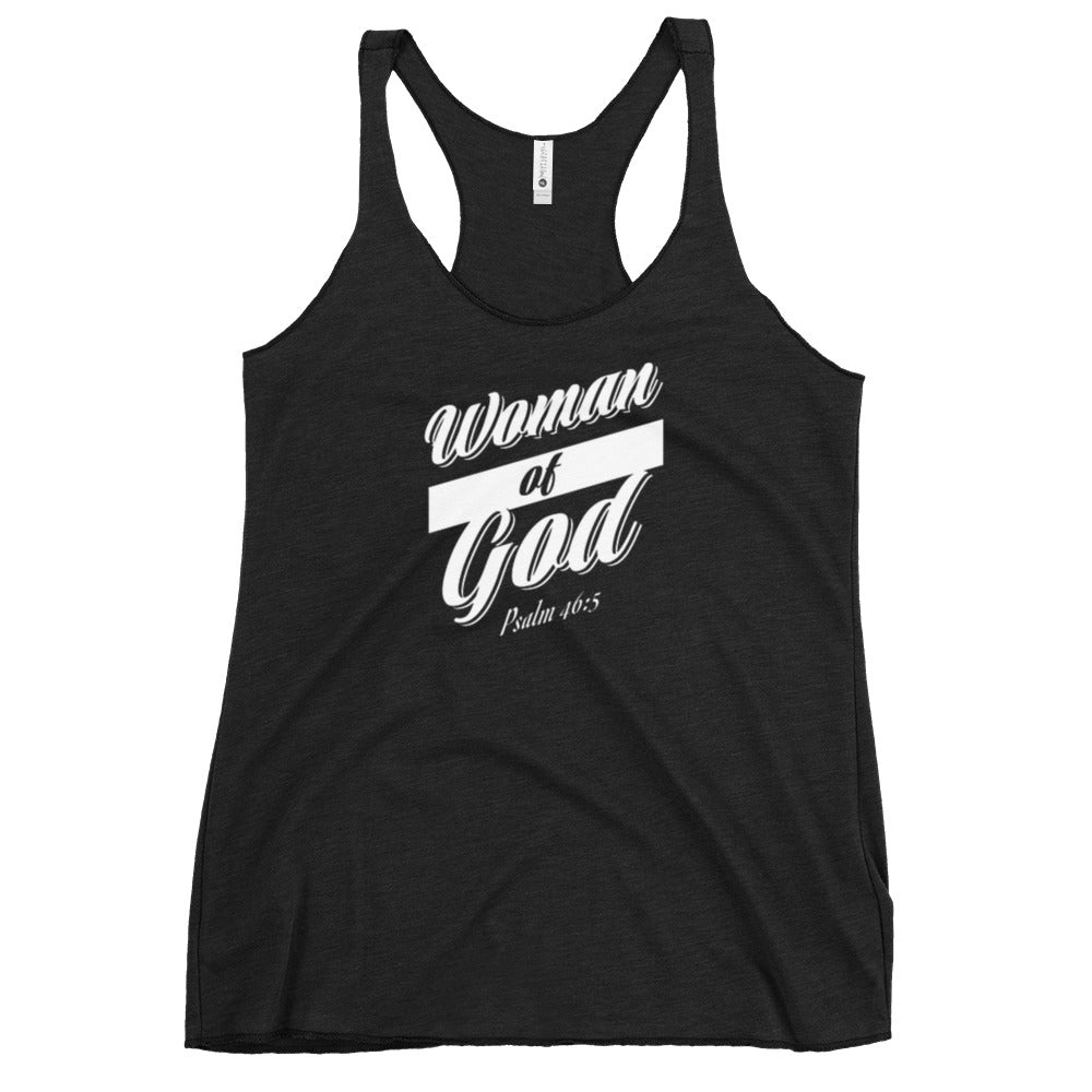 F&H Christian Woman of God Women's Racerback Tank Top - Faith and Happiness Store