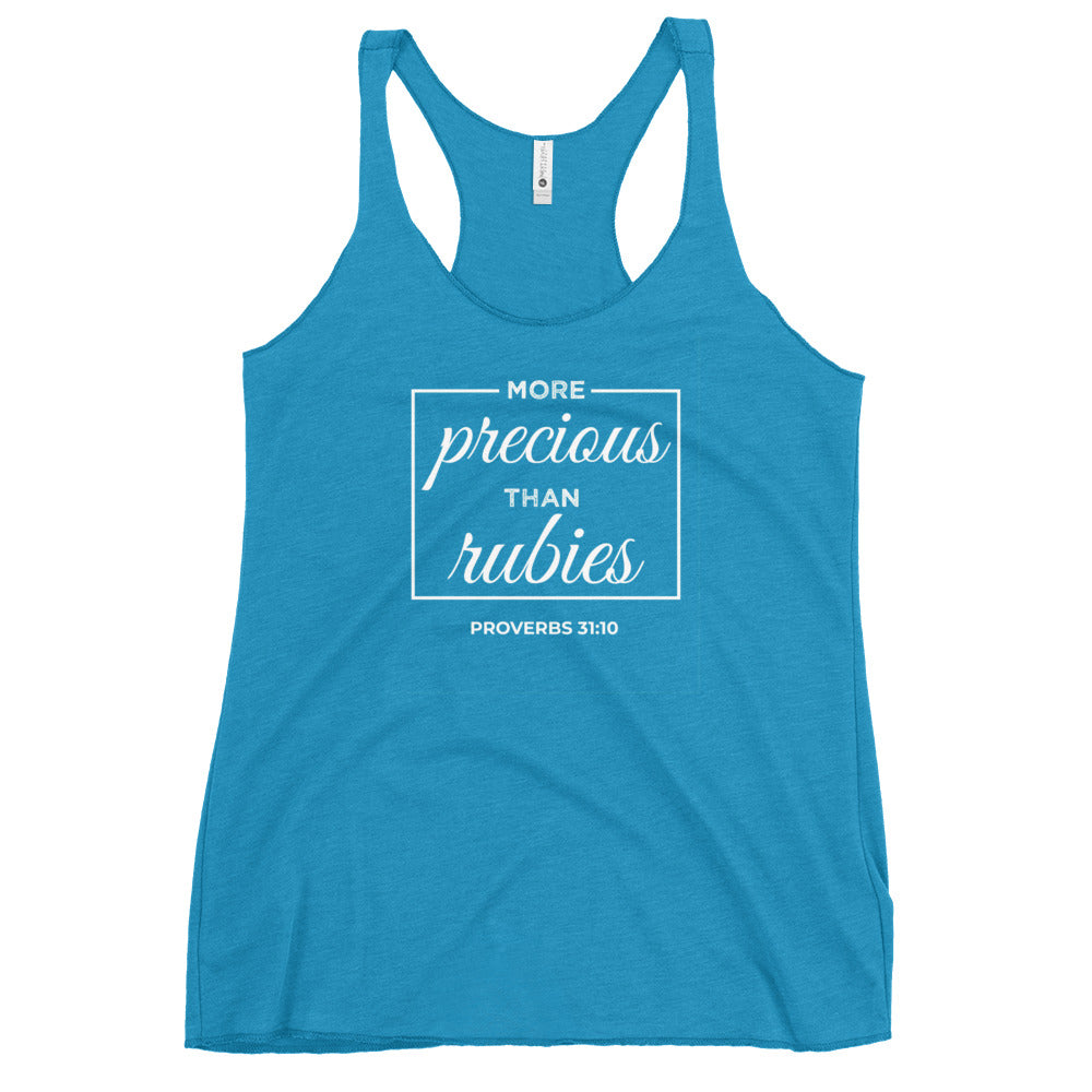 F&H Christian More Precious Than Rubies  Women's Tank Tops - Faith and Happiness Store