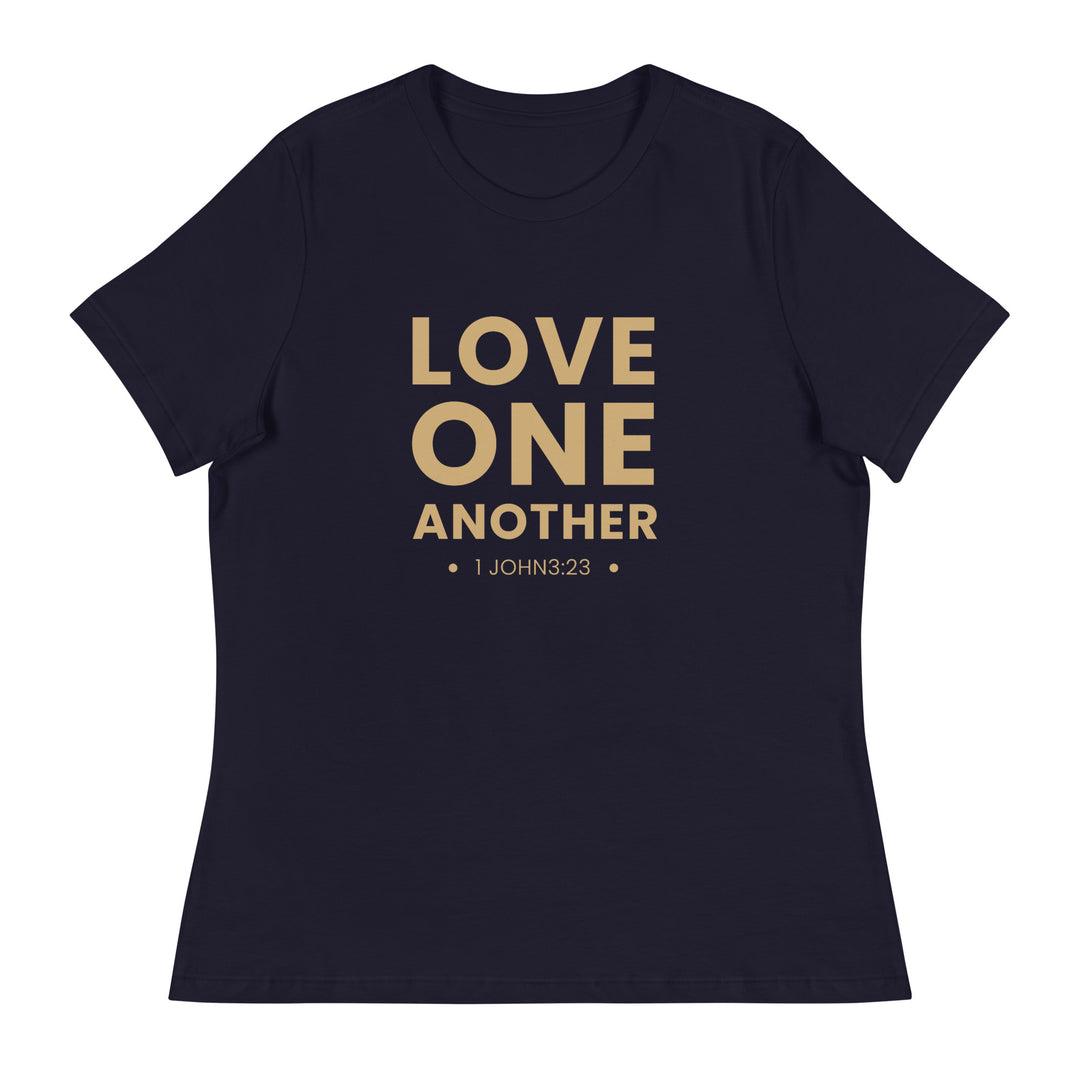 F&H Christian Love One Another Women's Relaxed T-Shirt - Faith and Happiness Store