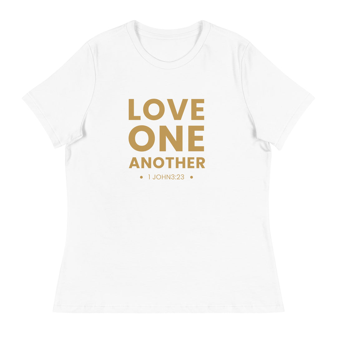 F&H Christian Love One Another Women's Relaxed T-Shirt - Faith and Happiness Store