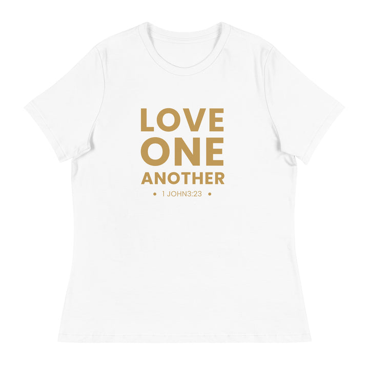 F&H Christian Love One Another Women's Relaxed T-Shirt - Faith and Happiness Store