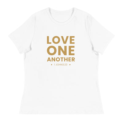 F&H Christian Love One Another Women's Relaxed T-Shirt - Faith and Happiness Store