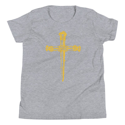 F&H Christian Gold Cross Boy's Short Sleeve T-Shirt - Faith and Happiness Store