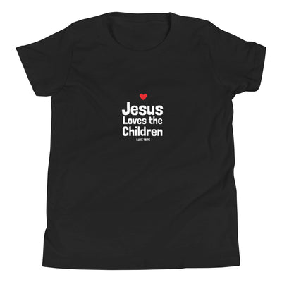 F&H Christian Jesus Loves The Children Girl's Short Sleeve T-Shirt - Faith and Happiness Store