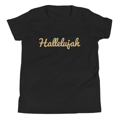 F&H Christian Hallelujah Male Youth Short Sleeve T-Shirt - Faith and Happiness Store