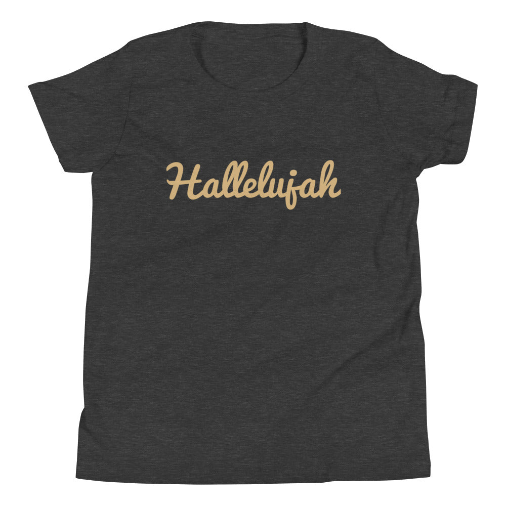 F&H Christian Hallelujah Male Youth Short Sleeve T-Shirt - Faith and Happiness Store