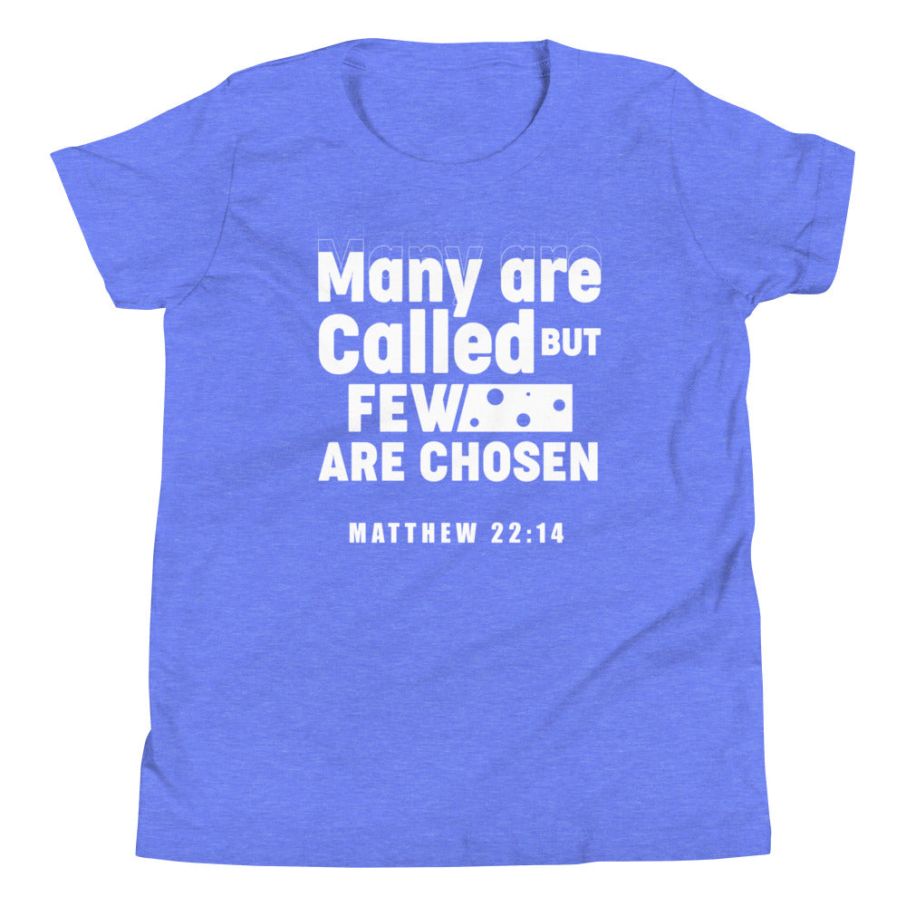 F&H Christian Many are Called Few are Chosen Matthew 22:14 boys Youth Short Sleeve T-Shirt