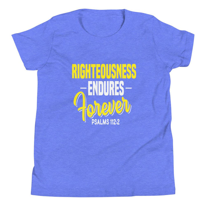 F&H Christian Righteousness Endures Forever Unisex Youth Short Sleeve T-Shirt
