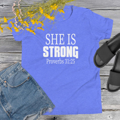 F&H Christian She is Strong Youth Short Sleeve T-Shirt