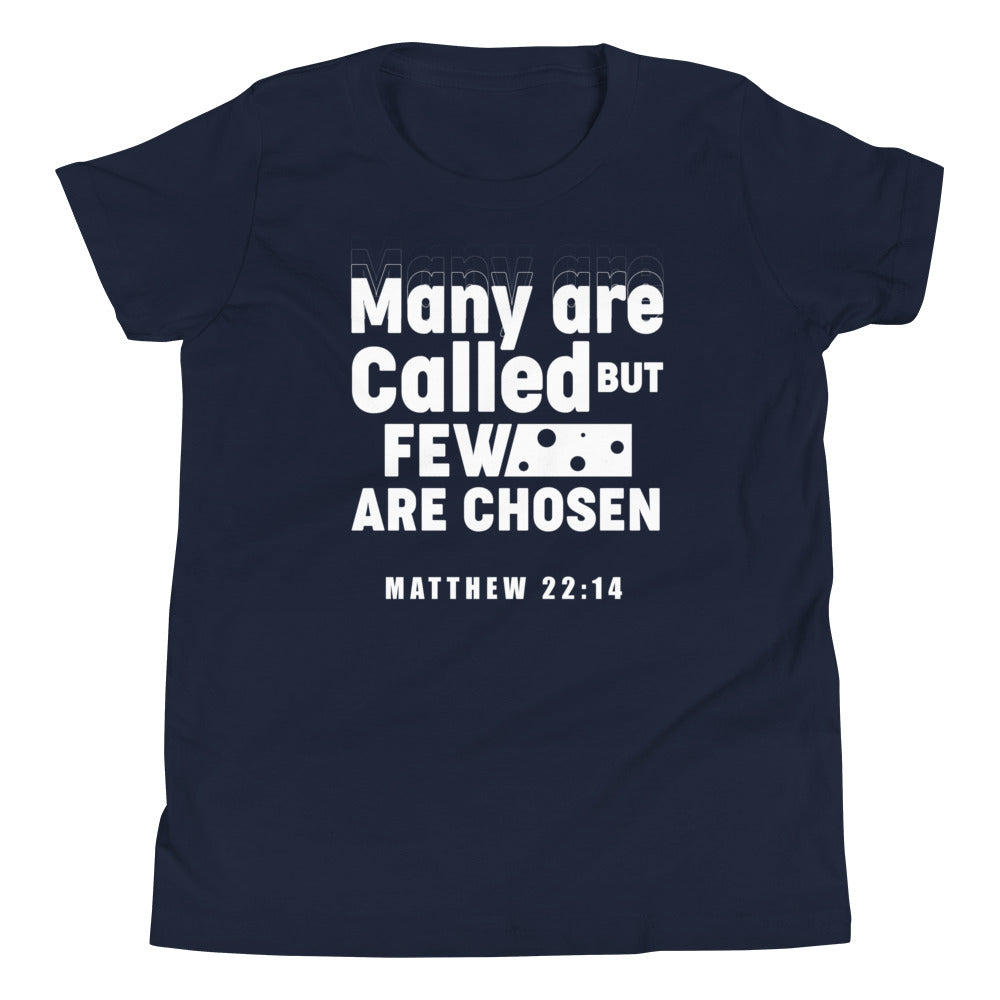 F&H Christian Many are Called Few are Chosen Matthew 22:14 boys Youth Short Sleeve T-Shirt