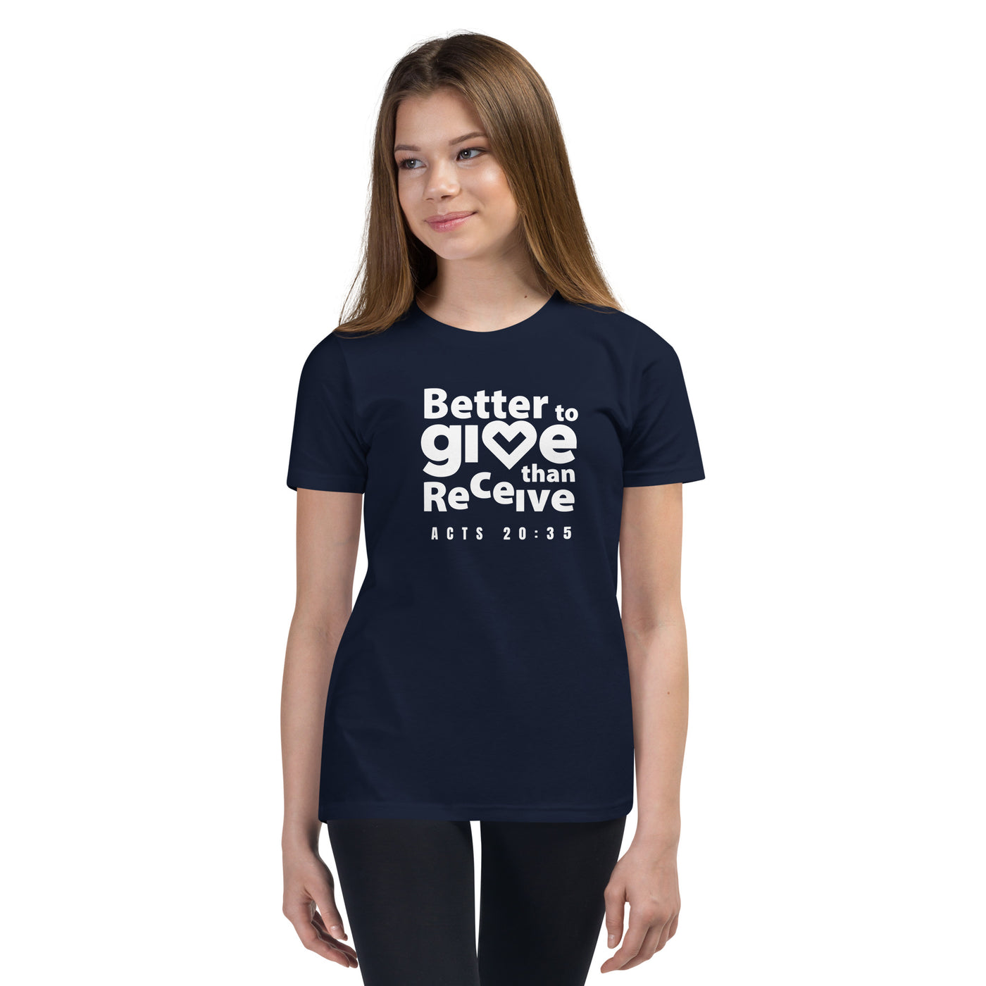 F&H Christian Better to Give than Receive Youth Short Sleeve T-Shirt