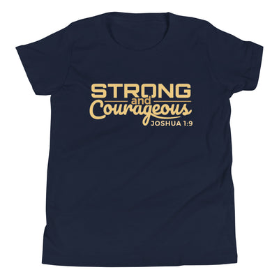 F&H Christian Strong & Courageous Joshua 1: 9 Boys Youth Short Sleeve T-Shirt