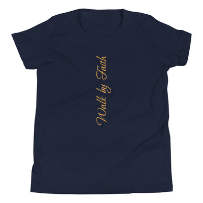 F&H Christian Walk By Faith Girls Youth Short Sleeve T-Shirt