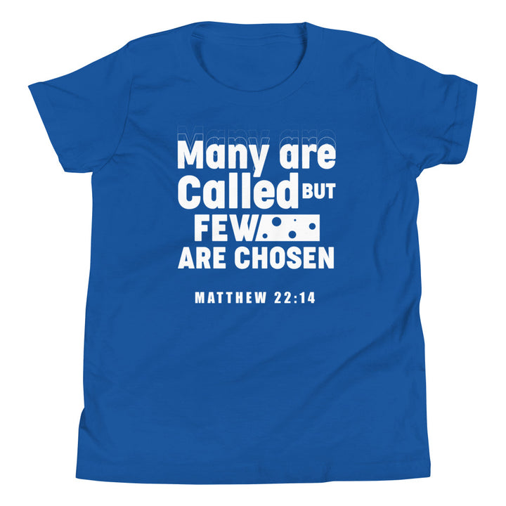 F&H Christian Many are Called Few are Chosen Matthew 22:14 boys Youth Short Sleeve T-Shirt