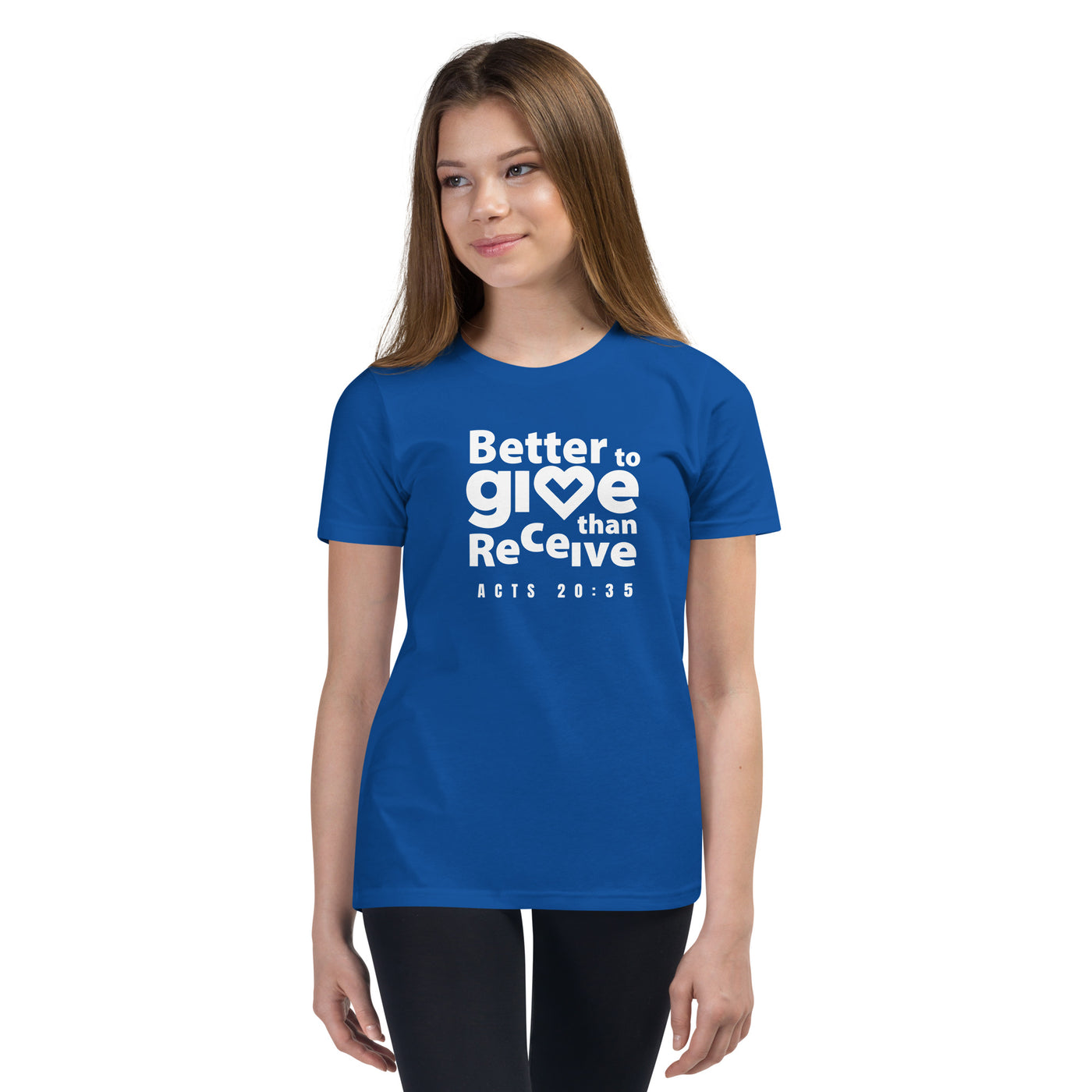 F&H Christian Better to Give than Receive Youth Short Sleeve T-Shirt