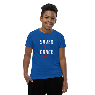 F&H Christian Saved by Grace Youth Short Sleeve T-Shirt