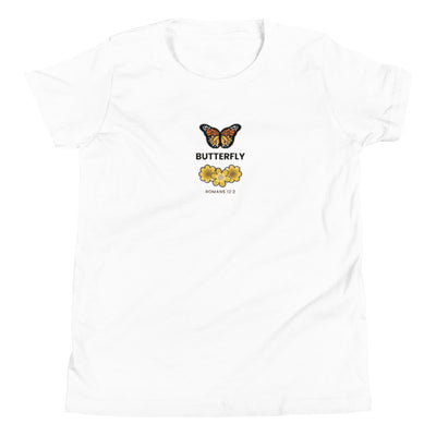 F&H Christian Butterfly Girls Short Sleeve T-Shirt - Faith and Happiness Store