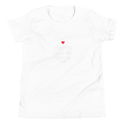 F&H Christian Jesus Loves The Children Girl's Short Sleeve T-Shirt - Faith and Happiness Store