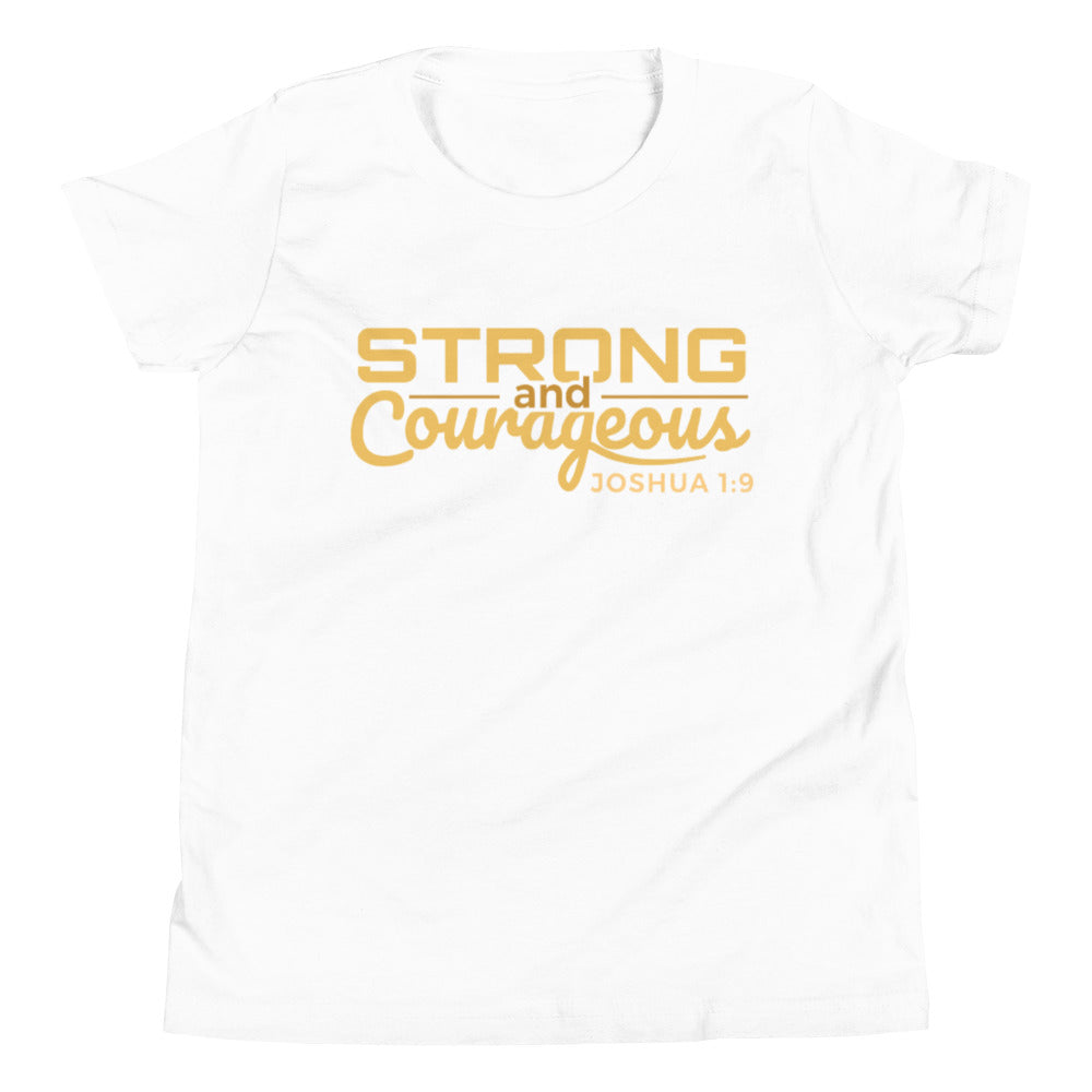 F&H Christian Strong & Courageous Joshua 1: 9 Boys Youth Short Sleeve T-Shirt